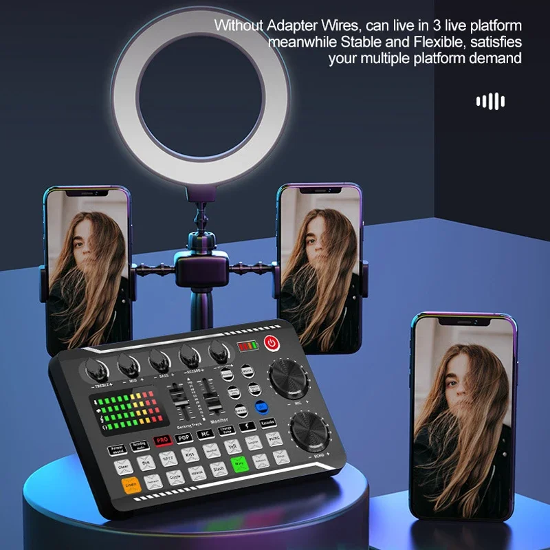 Микрофонный микшер F998 16 звуковых эффектов