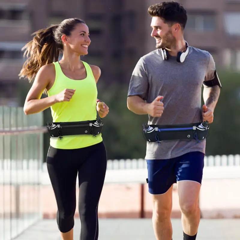 Поясная Сумка для бега с бутылочкой воды спортивный поясной мешок вместительная