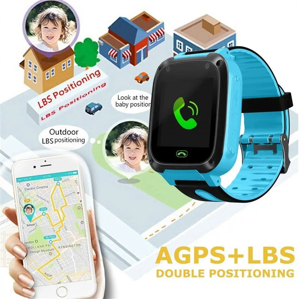 S4 Kids Smart Watch SOS Waterproof Video Camera Sim Card Call Phone Smartwatch With Light Child Watches For IOS Android Boy Girl