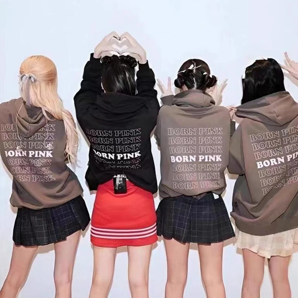 

Модные розовые толстовки с принтом Bp Born 2022, свитшоты для фанатов, пуловер, Повседневная Уличная одежда для мужчин и женщин