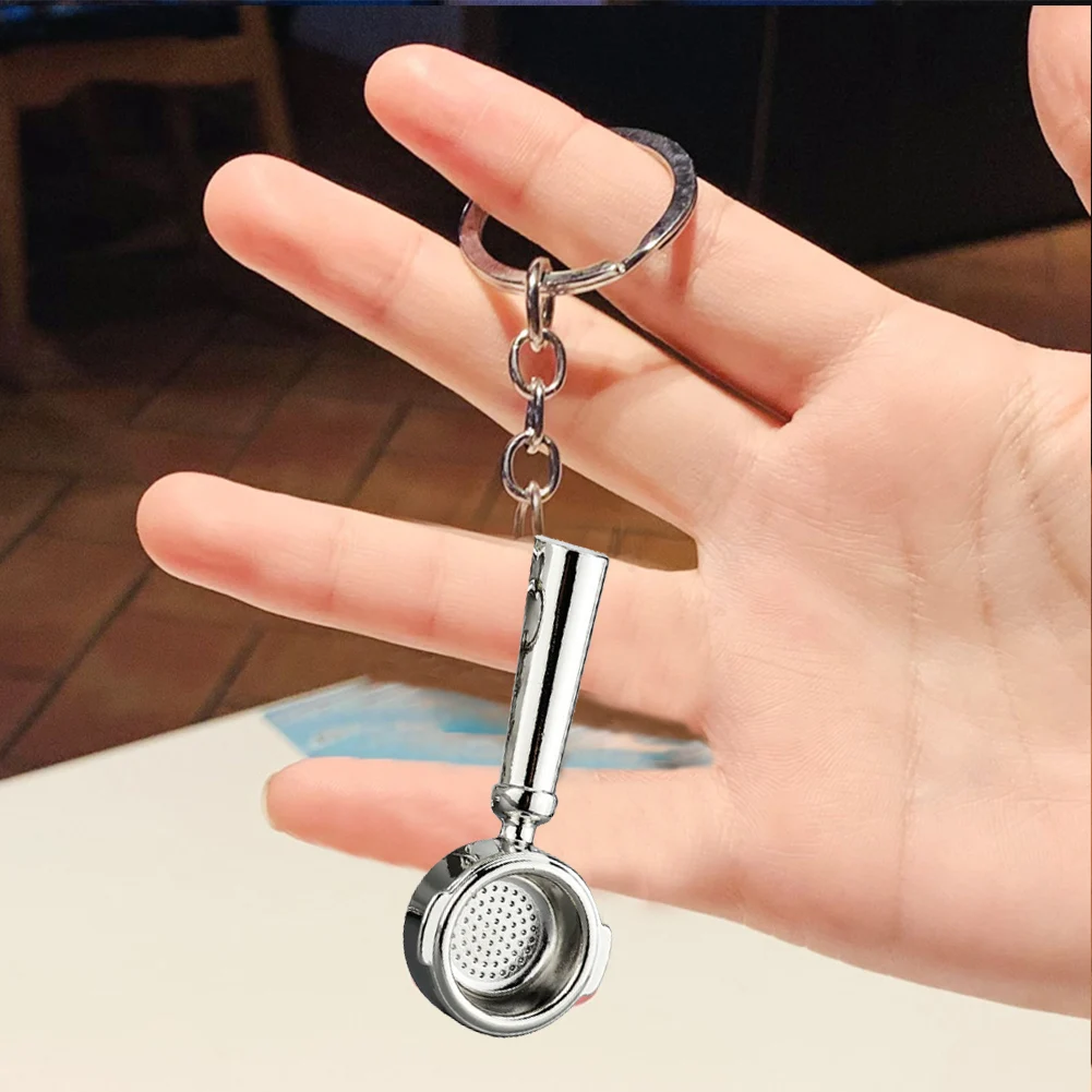 

Alloy Coffee Spoon Key Chain Car Key Holder Decoration Bag Keyring Hanging Crafts Kitchenware Metal Spoon Fashion Keychain