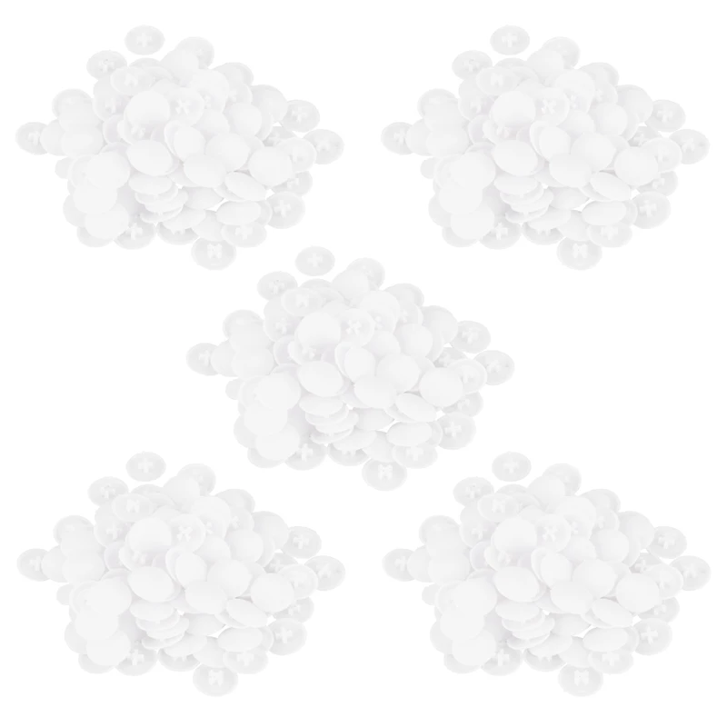 5X Screws Plastic Cover Case 17Mm X 6.5Mm 100 Pieces White