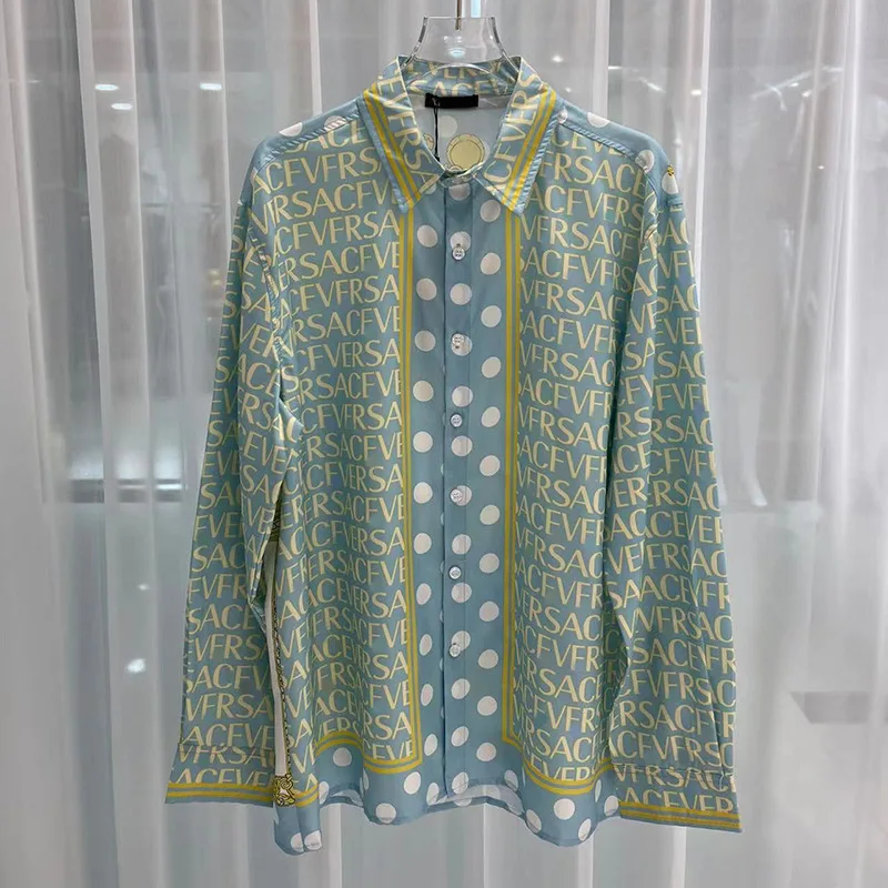 Мужская Повседневная Рубашка С Длинным Рукавом Весенне-осенний Дизайн Принтом