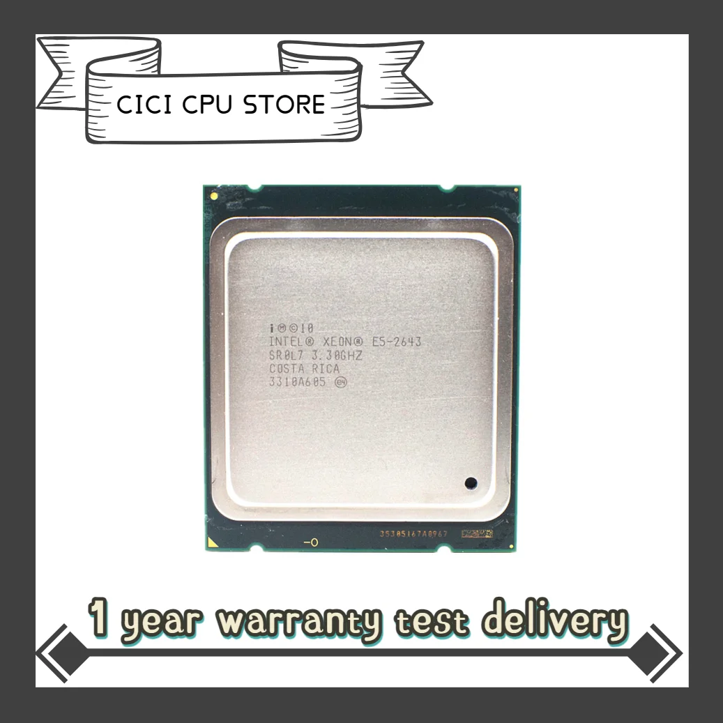 

Intel Xeon E5 2643 SR0L7 3.30Ghz CPU LGA 2011 Quad Core Processor