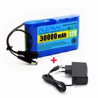 new portable super 12v 30000mah battery rechargeable lithium ion battery pack capacity dc 12 6v 30ah cctv cam monitor charger