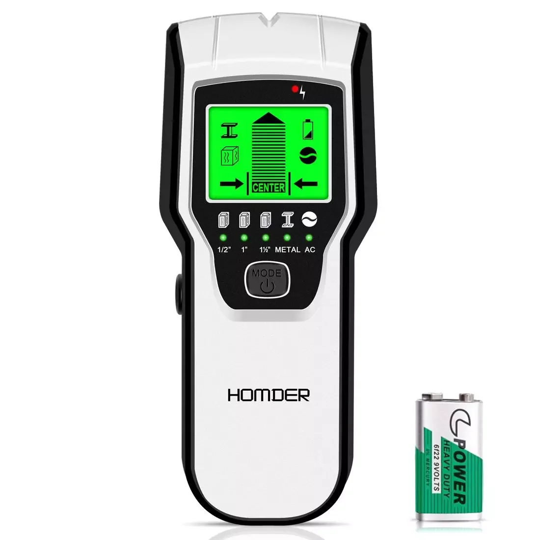 

5 In 1 Multifunctional Electronic Wall Center Sensor Detector With Digital LCD Display & Sound Warning For Metal Studs Detec