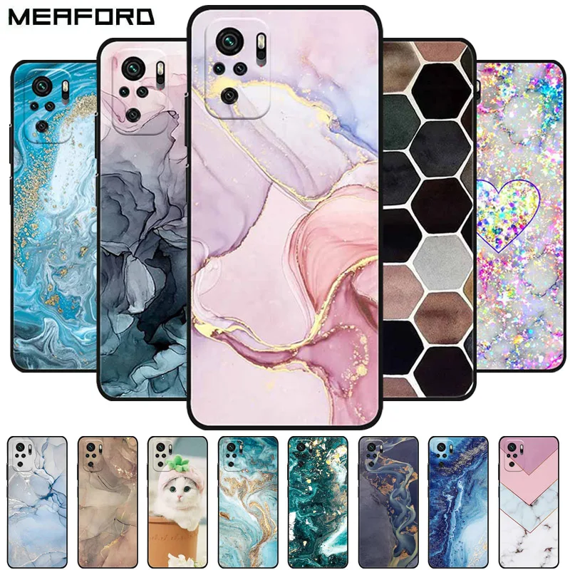 For Xiaomi Poco M5s Case Marble Silicone Soft TPU Fundas Cases For Xiaomi Poco M5s Cover Poco M5 s M5s M5 s Shockproof Coque