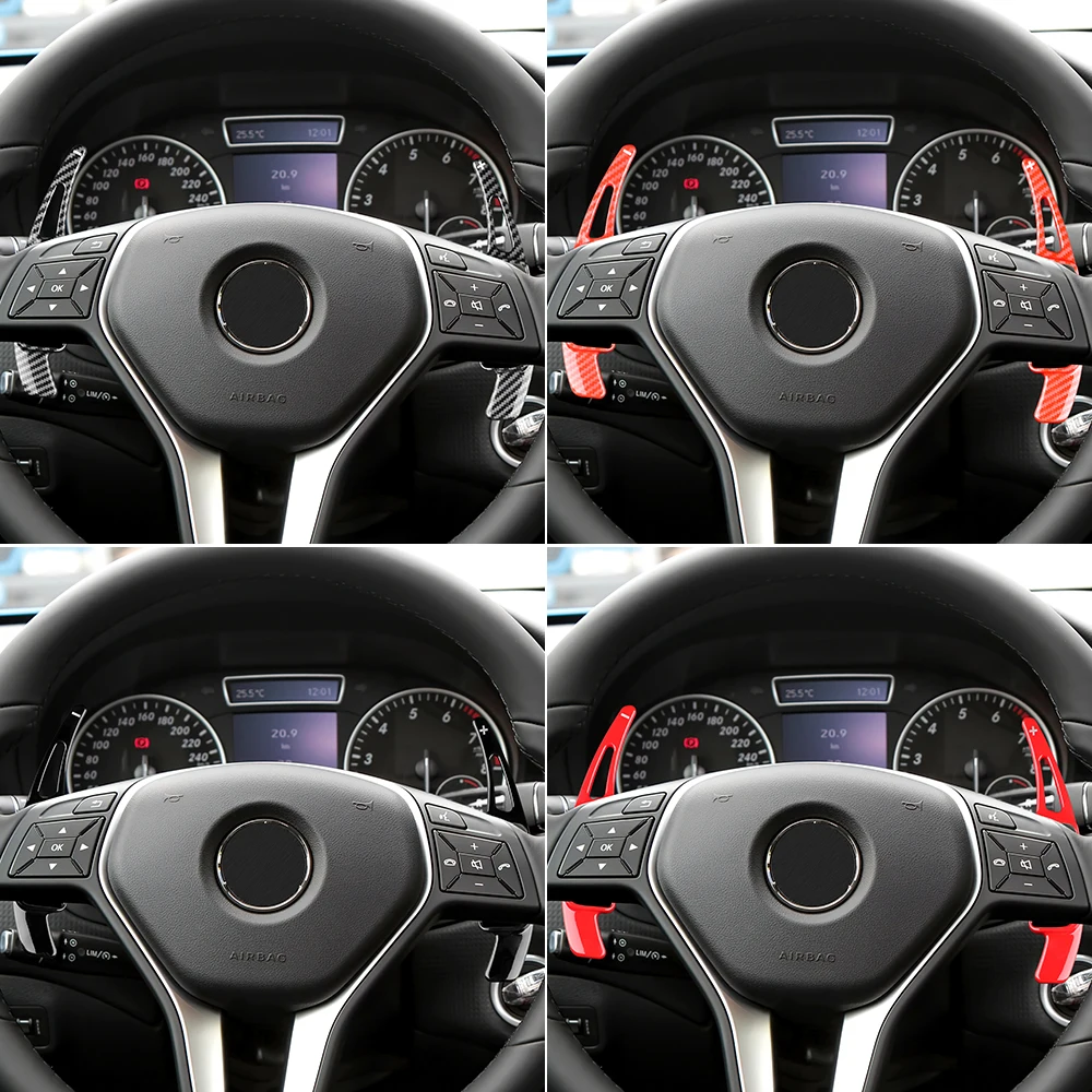

Carbon Abs Car Steering Wheel Paddle Shifter Cover For Mercedes Benz A B Class W447 W176 W246 MB SLK R172 CLA C117 GLA X156