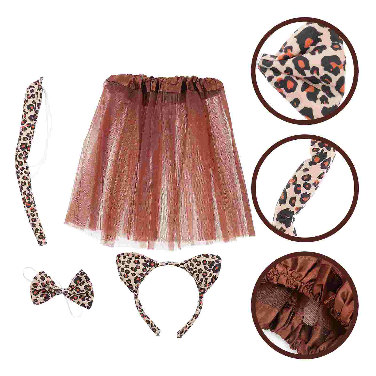 

Costumeears Cat Set Headband Tail Cosplay Andanimal Kids Girls Tutu Kitaccessories Hair Animals Skirt Kid Ear Hairband Prop