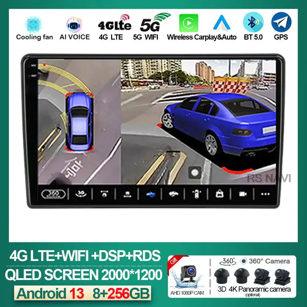 

9" Car Radio Android 13 For LADA BA3 Granta 2011 - 2017 Carplay Multimedia Vide Player Stereo QLED Head Unit GPS BT Navigation