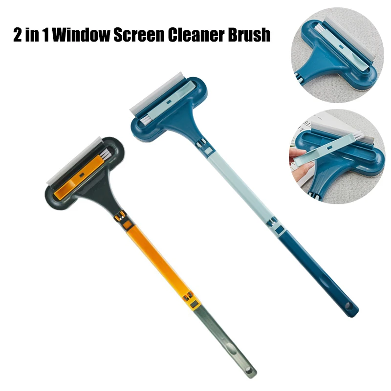 

2 in 1 Window Screen Cleaner Brush Mesh Screen Brush Detachable Double Side Window Cleaner Scraper Cleaning Brushes