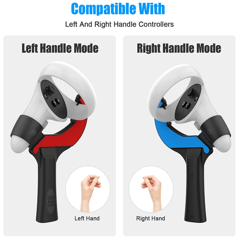 VR Controller Paddles Handle for Oculus Quest 2 Table Tennis Paddle Controllers Playing Table Tennis VR Game Tennis Table