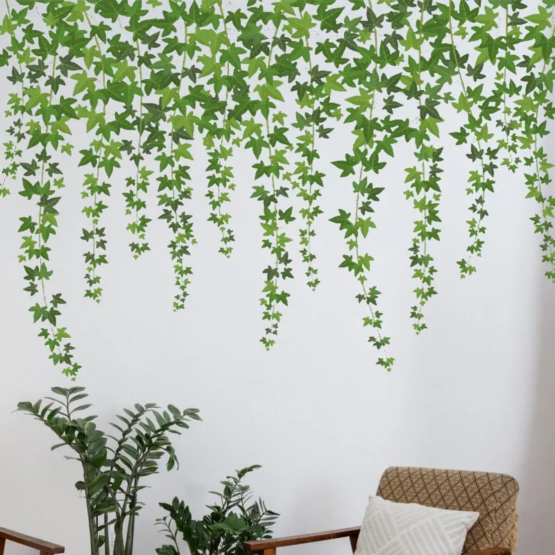 

Домашние настенные стикеры серии зеленых растений для гостиной, спальни, маленькие свежие растения в скандинавском стиле, влагостойкие Сам...