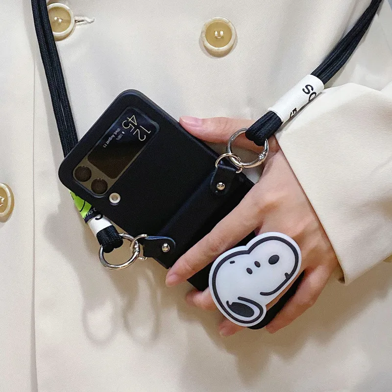 Мультяшный милый держатель-подставка с собакой кросс-боди длинный шнурок