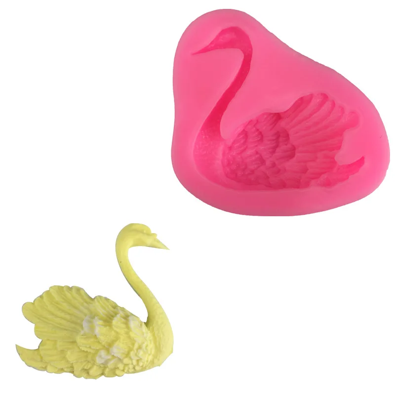 

3D elegant swan cake mold DIY silicone Fondant baking tool chocolate mold
