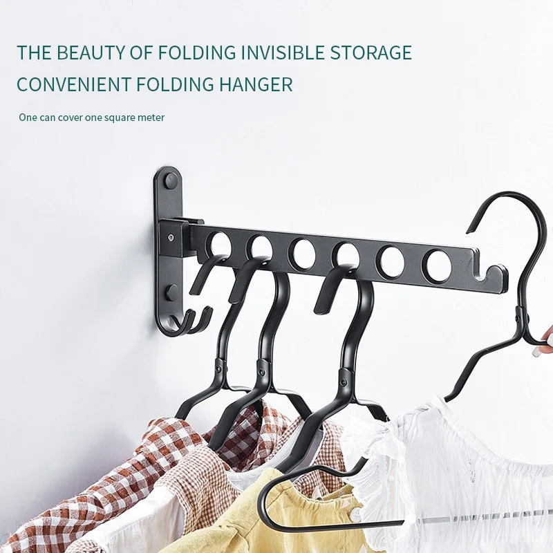 

Clothes Hanger Foldable Rod Pasteable Wall Mounted Balcony Bathroom Toilet Holder Coat Hanger Clothes Rack Bathroom Accessories