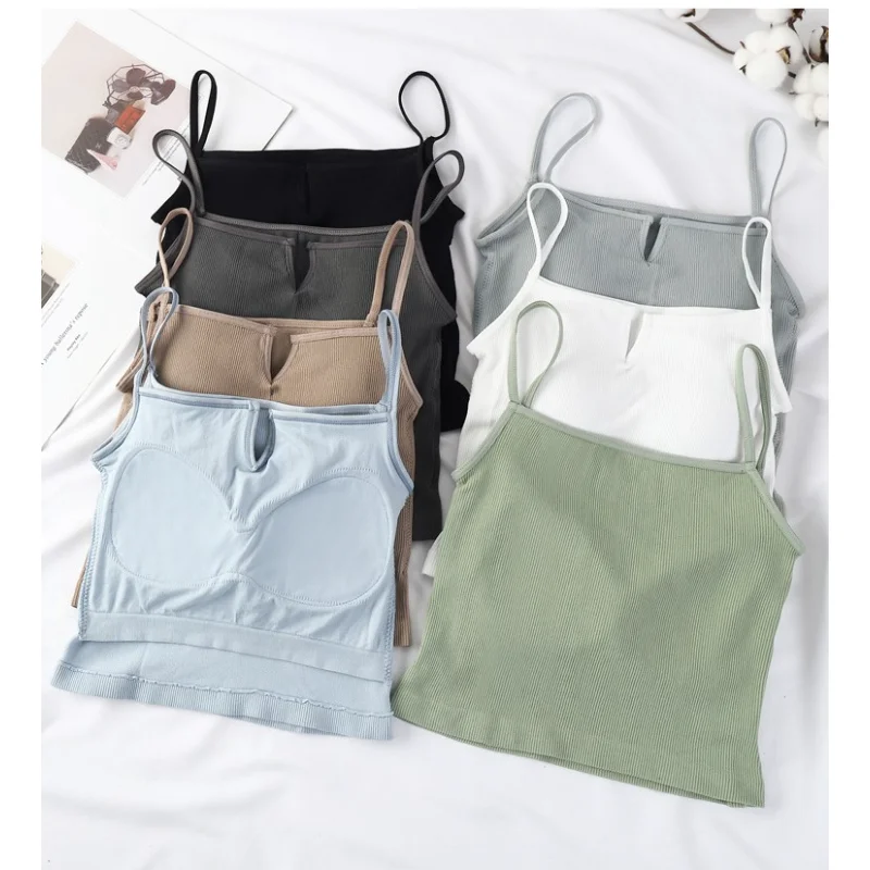 

Однотонный с простой бретелькой через шею, жилет с V-образным вырезом, женское летнее белье для похудения, накрывает внешнюю часть груди