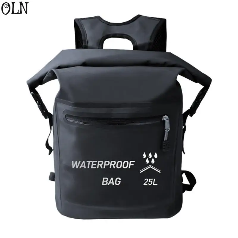

25L Roll Top Outdoor Waterproof Backpack Swim Beach Bucket Storage Dry Sack Rafting Trekking Sports PVC Camping Travel Rucksack