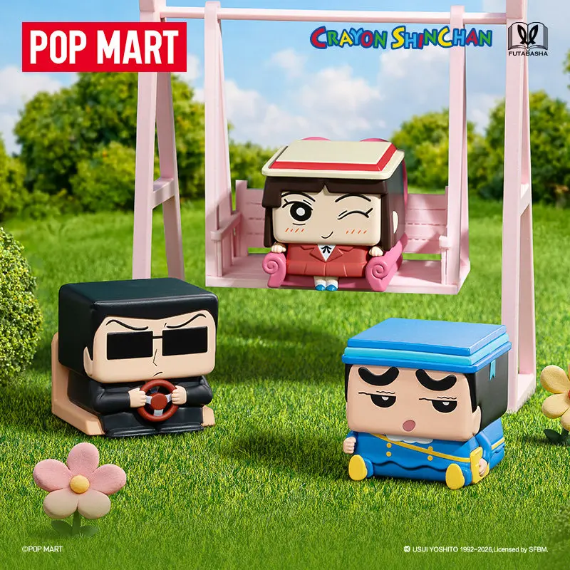 Фото POPMART Crayon Shinchan POP CUBE-3 Серия: Слепая коробка-сюрприз, Настольное украшение, Игрушки в слепых пакетах, Аниме-фигурка, Милая модель, Подарок №2