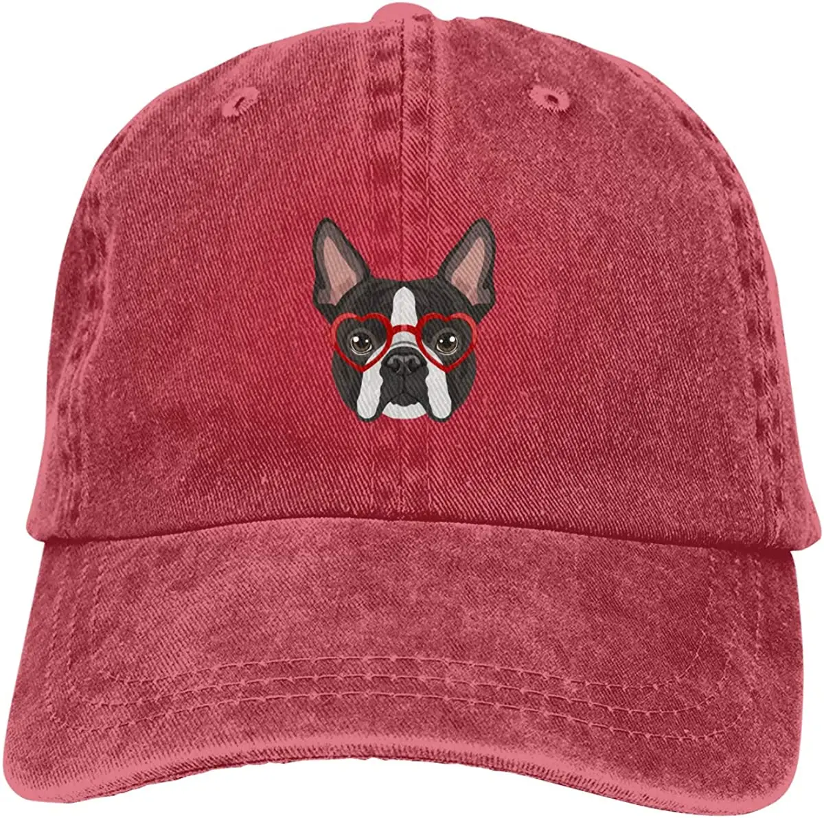 

Boston Terrier Dog Adult Mens Baseball Caps for Men Women Hats Polyester Denim Adult Unisex Four Seasons Casual Caps for Teens