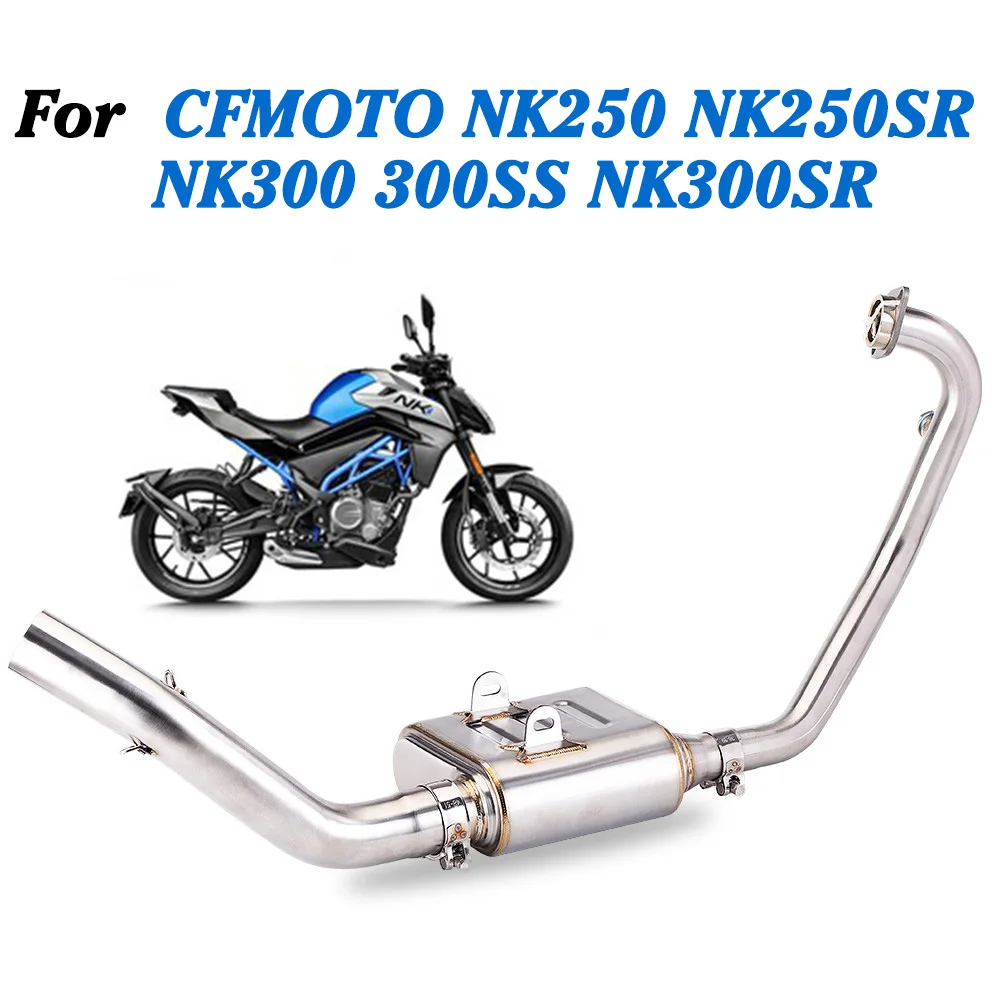 

For CFMOTO NK250 NK250SR 300NK NK300 300SS NK300SR Motorcycle Muffler Exhaust Modified Escape Front Back Pressure Link Pipe