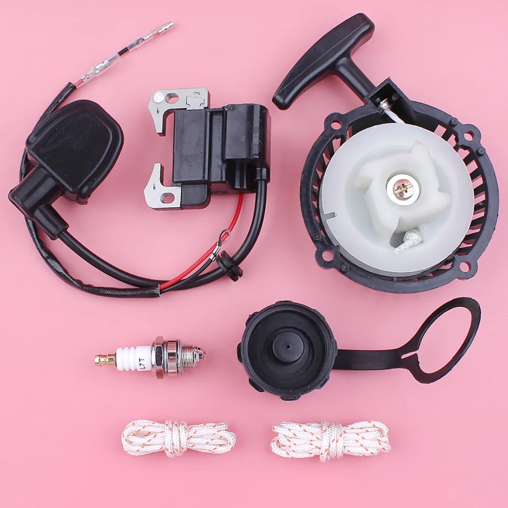 Recoil Starter Rope Ignition Coil Fuel Tank Cap For Robin NB411 CG411 2 Stroke Trimmer Brush Cutter Engine Motor Part |