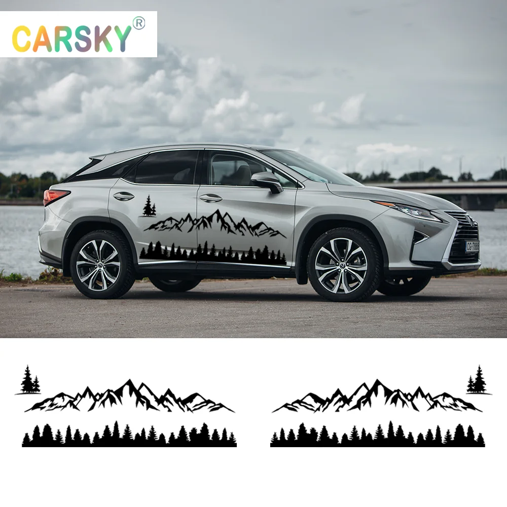 

2pcs/lot 200cm Side Stripes STYLE FOR CAR Body Sticker Decal Car Wrap Vinyl Film CarProducts Car Accessories Stripes STICKER CAR