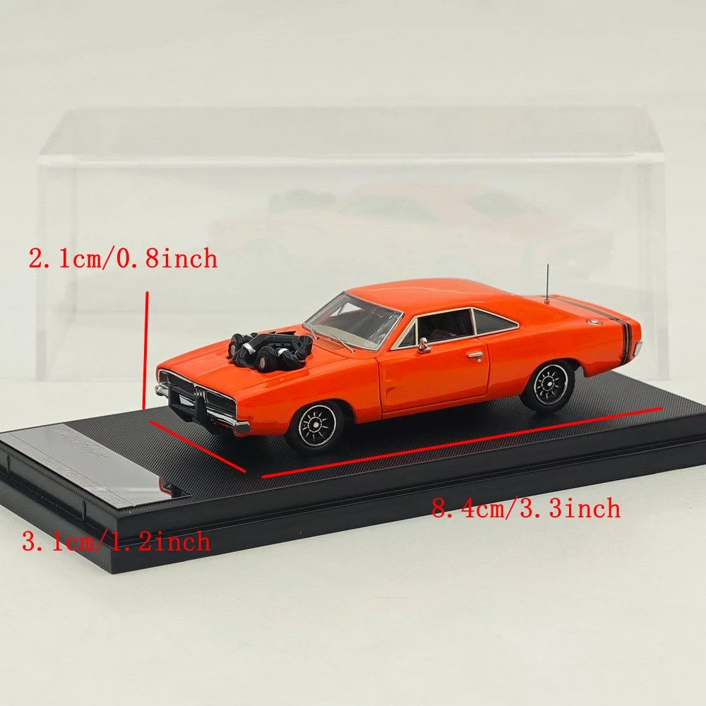 Миниатюрная модель автомобиля Mini Forge 1:64 для Charger 1969 года, версия General Lee, с открытым двигателем V8, литая, лимитированная серия, редкая коллекционная модель, подарки (art.: 3920db0d30cc8) - 3920db0d30cc8