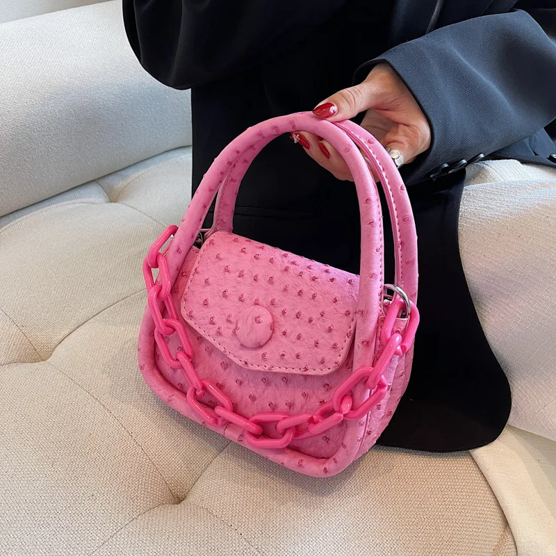 

New Fashion Female Small Tote Bag Pu Leather Crossbody Bag All-match Solid Color Shoulder Bag Texture Women's Handbags Purse