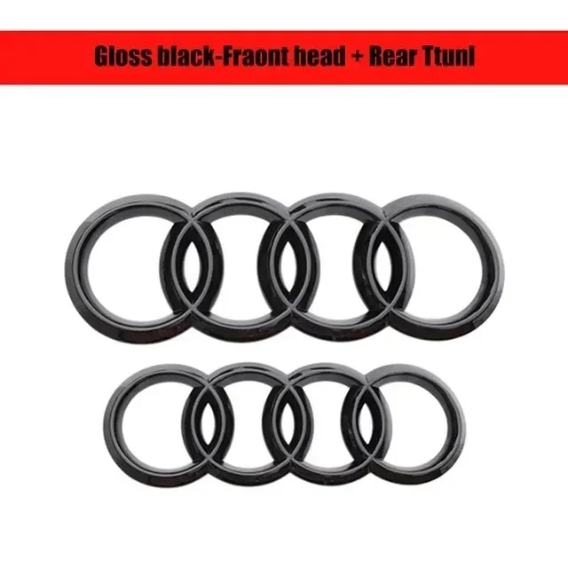 2 шт. ABS автомобильная передняя решетка эмблема задний багажник значок для Audi A3 A4 A5 A6 A7 A8 Q2 Q3 Q5 Q7 Q8 четыре кольца наклейка с логотипом аксессуары