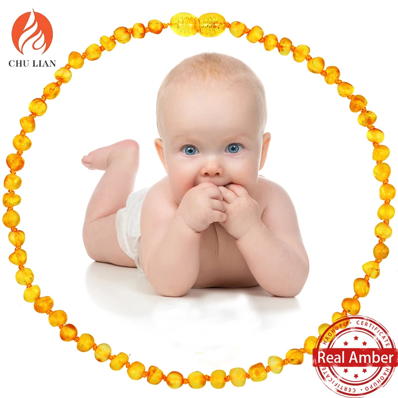 

DR Classic Natural Amber Necklace Teething Necklaces For Baby Supply Certificate Authenticity Genuine Baltic Amber Gemstone Gift