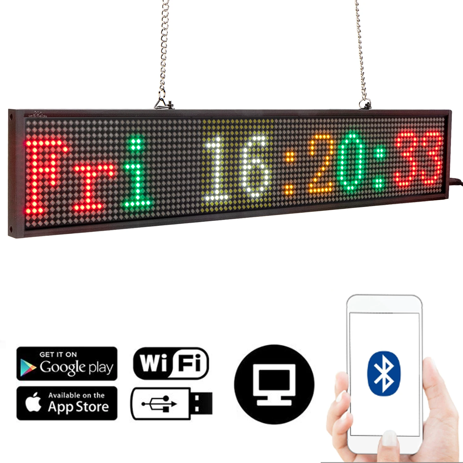 P5 SMD Led Wireless Open Sign Programmable Scrolling Message Multicolor LED Display Board for Shop Window Advertising Business