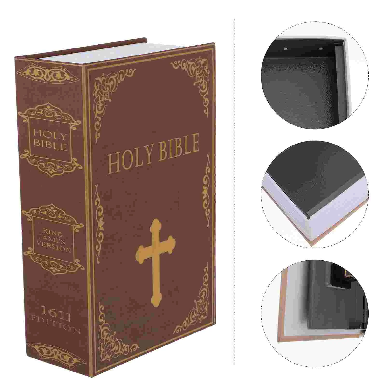 

Book Safe Box Decorative Decor Secret Lock Bookends Jewelry Vintage Metal Dictionary Boxes False Diversion Out Hollowed Security