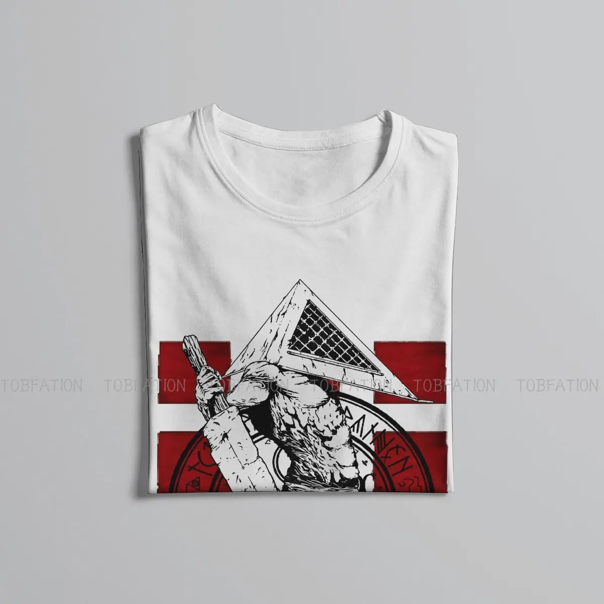 Футболка Silent Hill Game в стиле панк с принтом пирамиды и головы свободная футболка