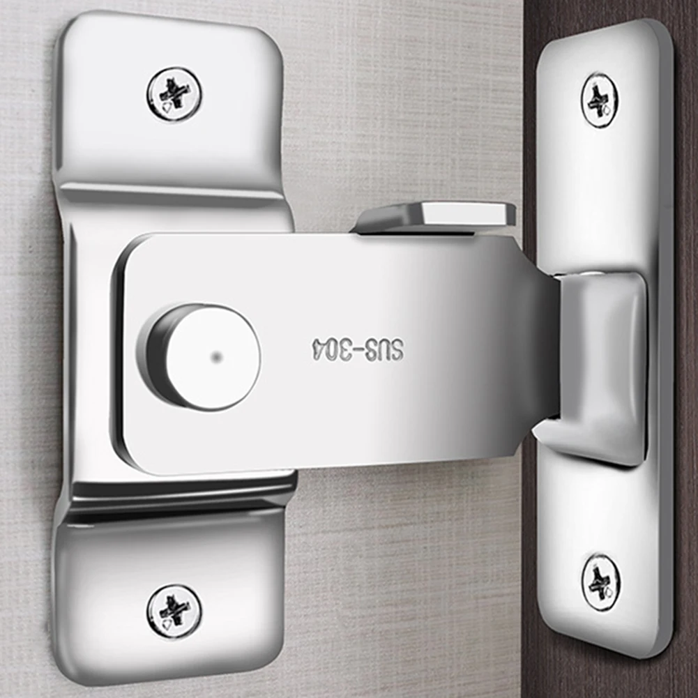 

90 Degree Door Latch Stainless Steel Door Locks Bolt For Barn Sliding Door Flip Door Buckles Security Right Angle Barn Lock