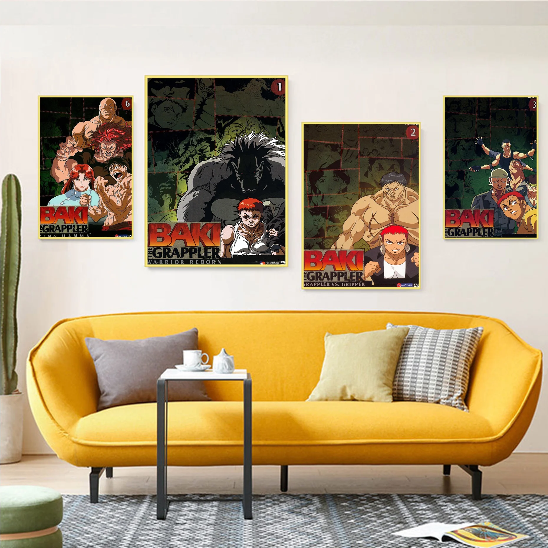 

Ретро-постер Baki The Grappler из крафт-бумаги, наклейка из бумаги «сделай сам» для комнаты, бара, кафе, домашний декор