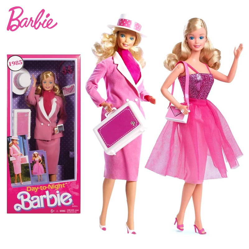 

Оригинальная кукла Барби «День-ночь», коллекция 1985, прекрасная карьерная женщина, светлые волосы, розовая вечерняя юбка, наряд, куклы для девочек