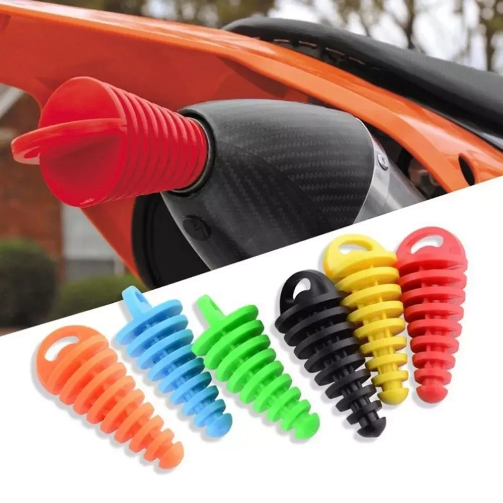 

1PC Exhaust Pipe Plug Motorcycle Motocross Tailpipe Rubber Air Bleeder Plug Exhaust Silencer Wash Plug Pipe Protector