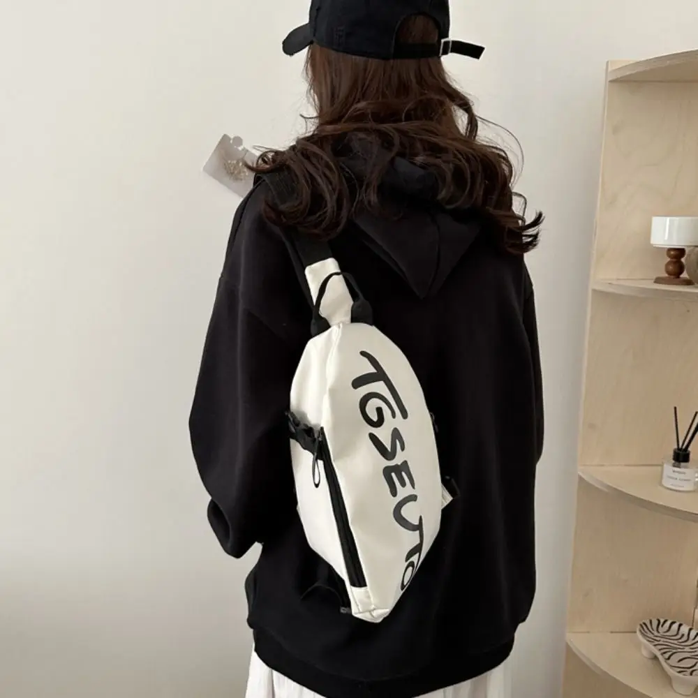 Модная нагрудная сумка с надписью водонепроницаемая через плечо из ткани