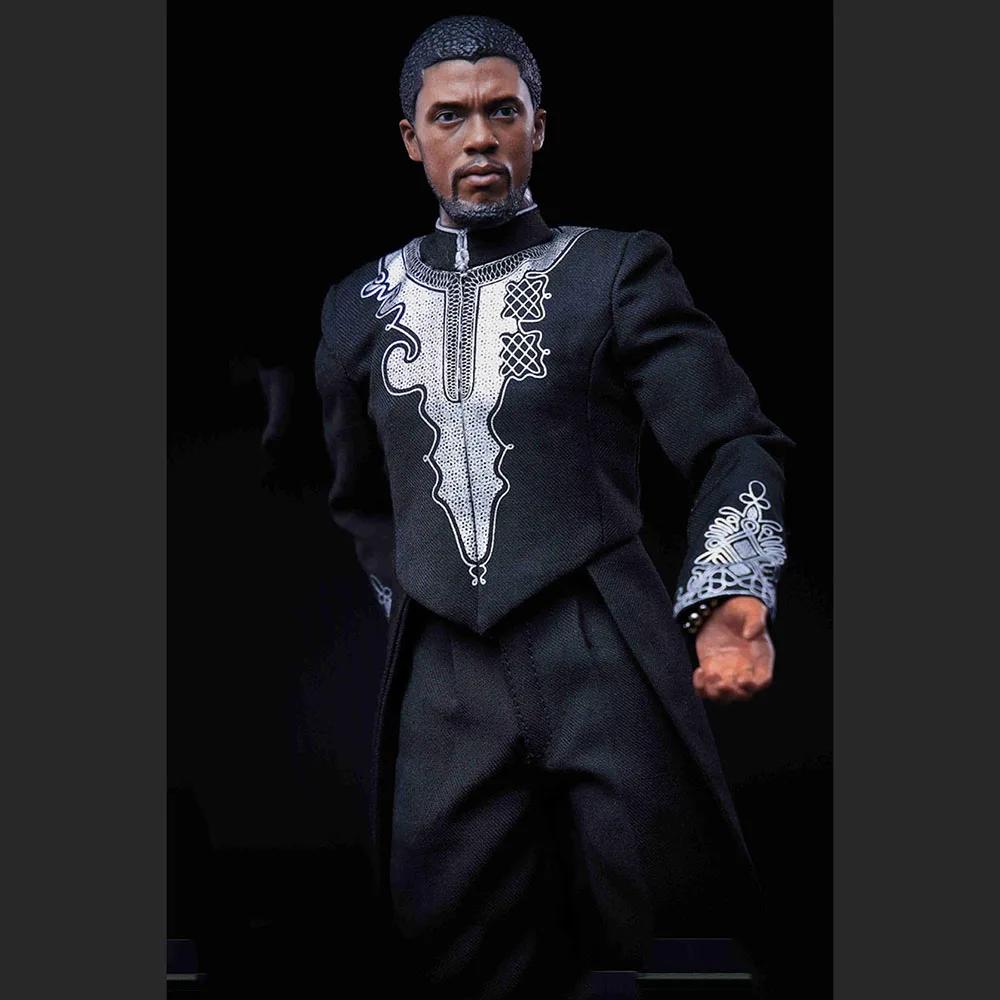 

GSTOYS 1/6 Scale Wakanda King Chadwick Boseman Figure Model 12'' Male Soldier Action Doll Full Set Toy for Collection
