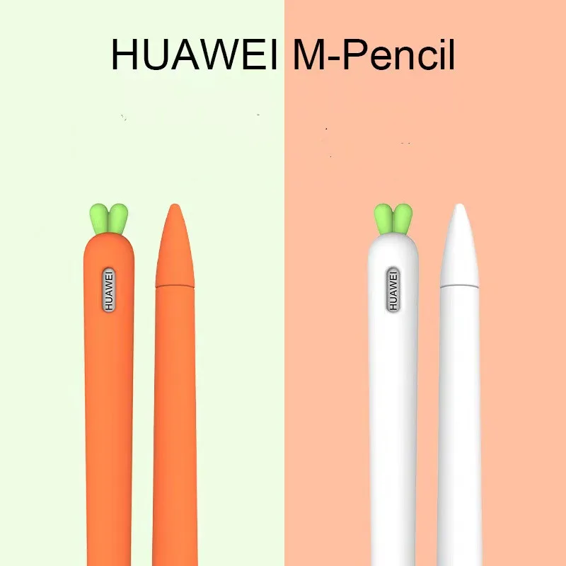

Cute Carrot Silicone Pencil Cases For Huawei M-Pencil 2 Case For iPad Tablet Touch Pen Stylus Cap Cartoon Protector Sleeve Cover