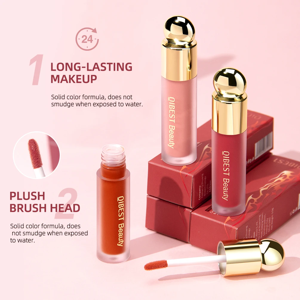 

QIBEST Natural Beauty Liquid Blush Stick Pigment Lasting Contouring For Face Blusher Cheek Tint Peach Cream Blush Makeup