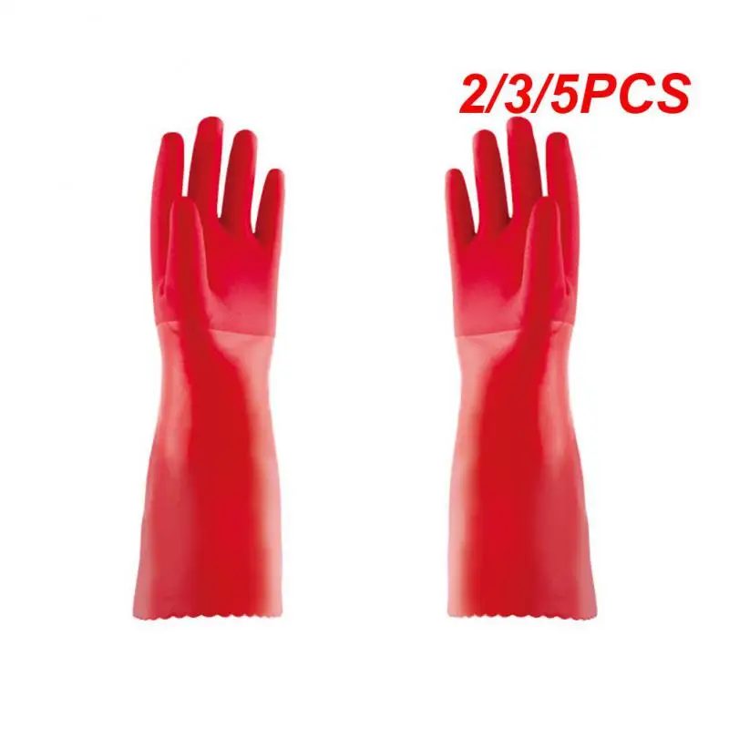 

Dishwashing Gloves Female Waterproof Rubber Plus Velvet Winter Durabl Brush Household Scrubber Kitchen Clean Tools Dropshipping