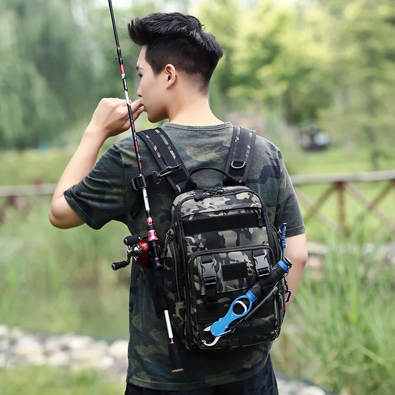 Купи Fishing Tackle Storage Outdoor Bags Shoulder Backpack Cross Body Sling Bag Fishing Grip Fishing Pliers Set Kit Backpack Hiking за 2,319 рублей в магазине AliExpress