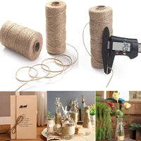 100m natural jute rope 2mm vintage twine burlap string hemp cords braided for diy crafts gift wrapping wedding party home decor
