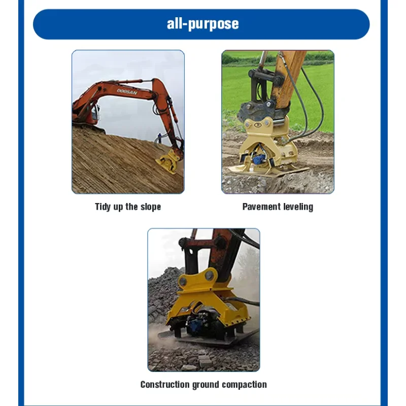 Экскаватор Гидравлический компактор Пластина Вибрационный траммер Улучшение