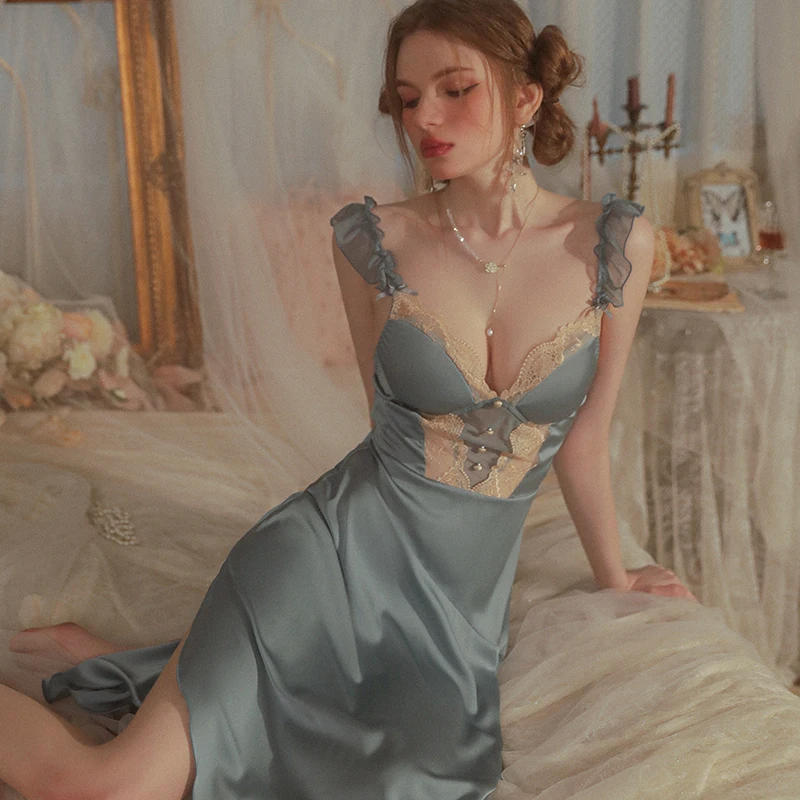 

Новая Элегантная Женская пижама с нагрудной подушкой из вискозы сексуальная пижама для невесты подружки невесты Свадебная ночная рубашка халат Ночное платье