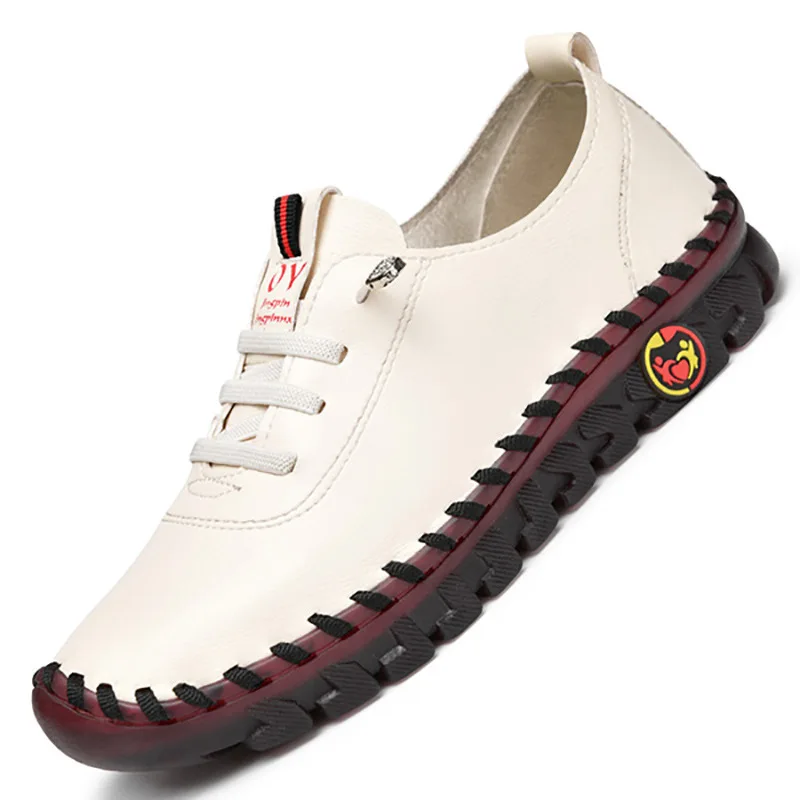 

2022 Beef Tendon Soft Bottom Mom Shoes Women's Spring and Summer Flat Pumps Casual Shoes Shoes for the Old