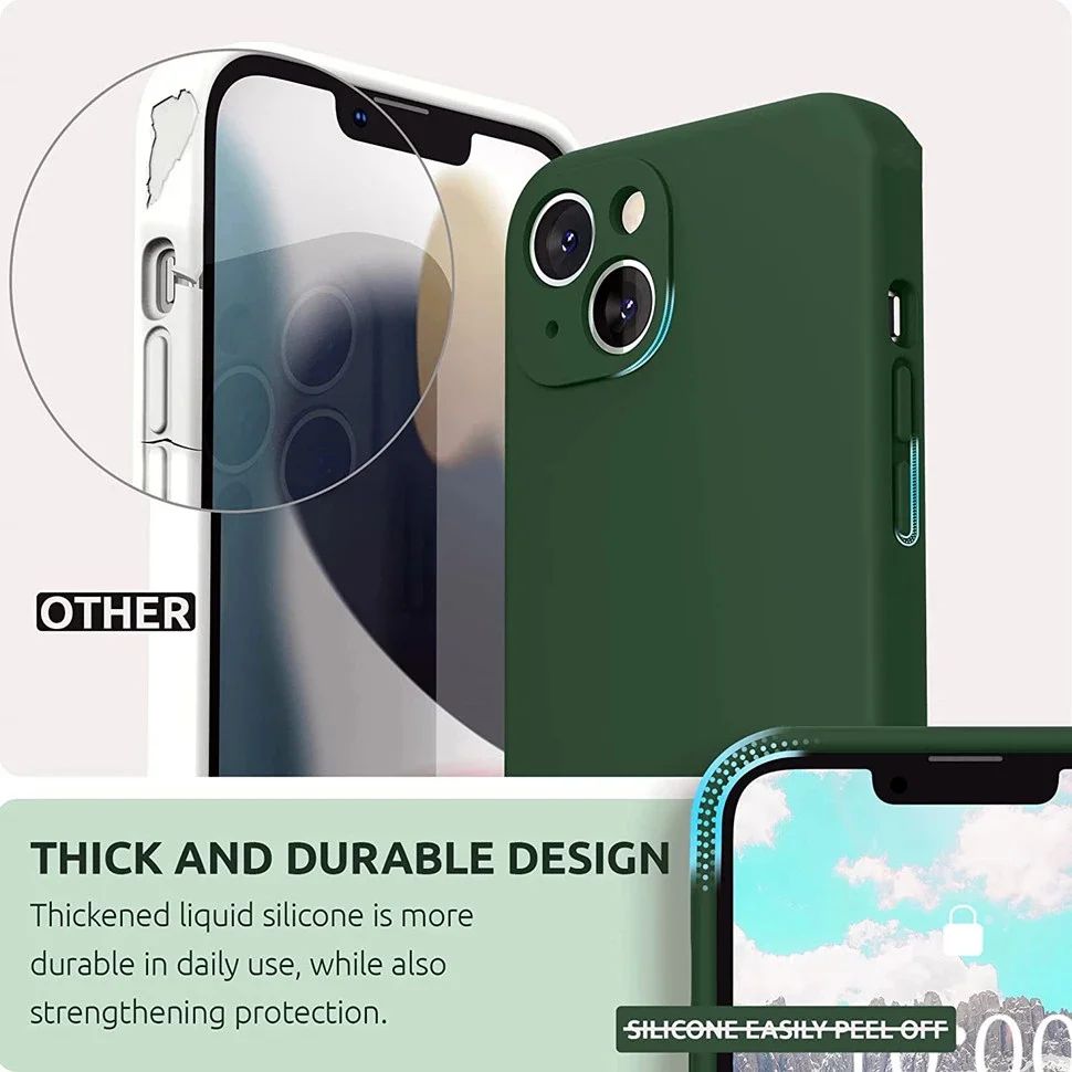 Original Official Silicone Case For iPhone 11 13 Pro X XR XS Case For iPhone 12 Pro Max 7 8 Plus SE 2020 Cover cases images - 6
