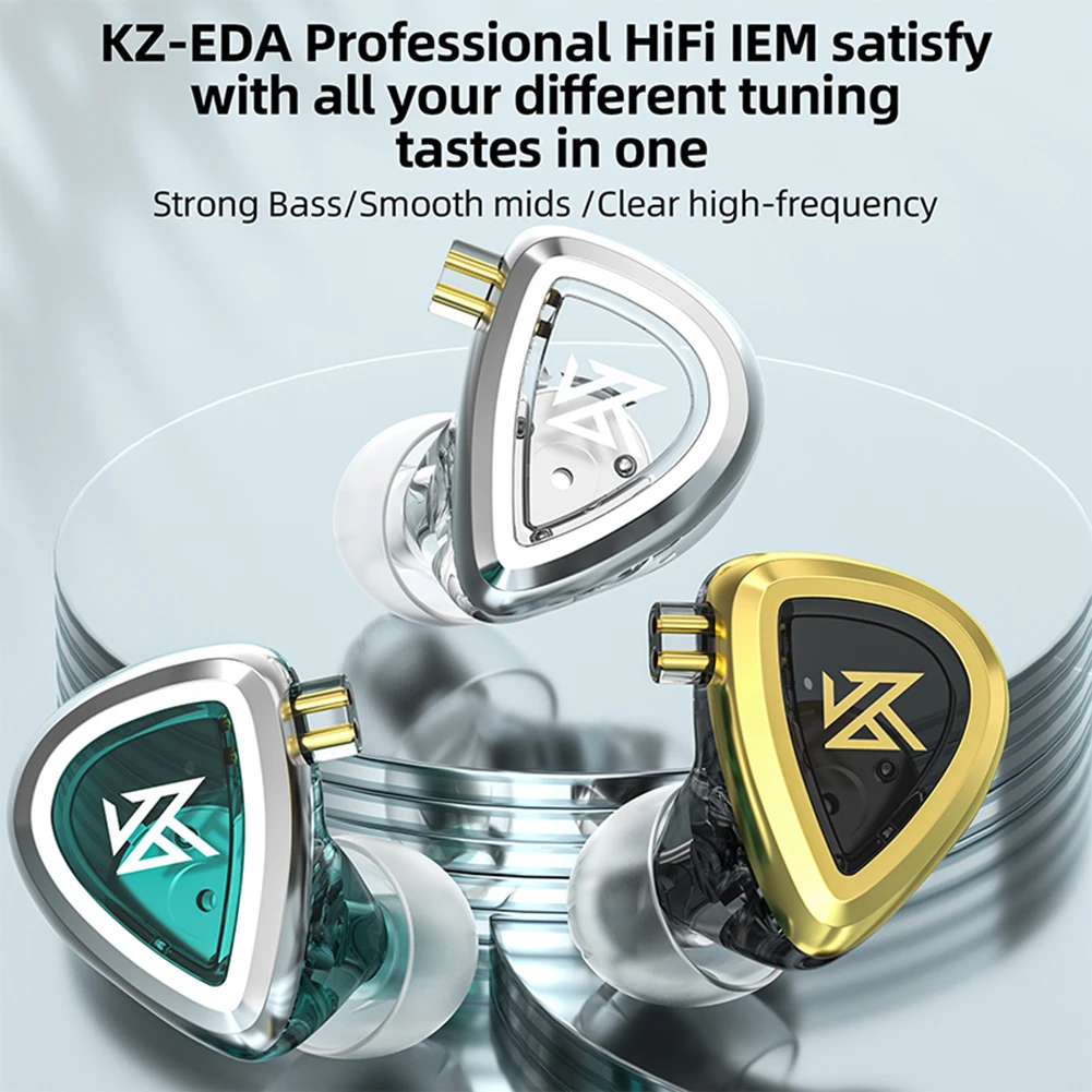 

KZ EDA 3 in 1 Set Bass Earbuds Fits 3.5mm Wire Bass/Balanced/Hi-Res Headset In Ear Noise Cancelling HiFi Wired Headphones